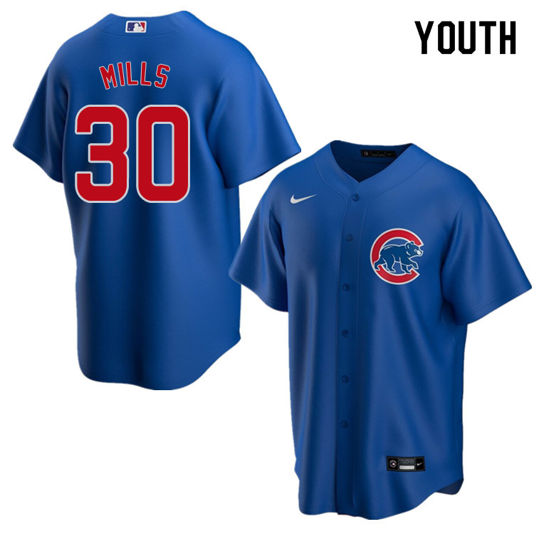 Nike Youth #30 Alec Mills Chicago Cubs Baseball Jerseys Sale-Blue
